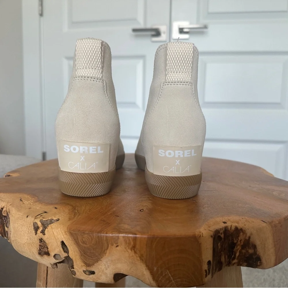 SOREL x CALIA Out N’ About™ Slip-On Wedge Women's Cream Ankle‎ Boots